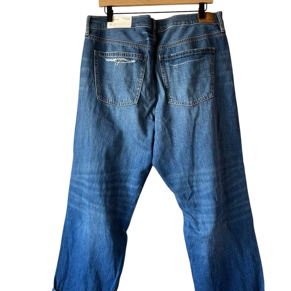 American Eagle NWT Women’s Ex-Boyfriend Jean Shadow Patched Blues Stigrid Sz 14 - Picture 6 of 8
